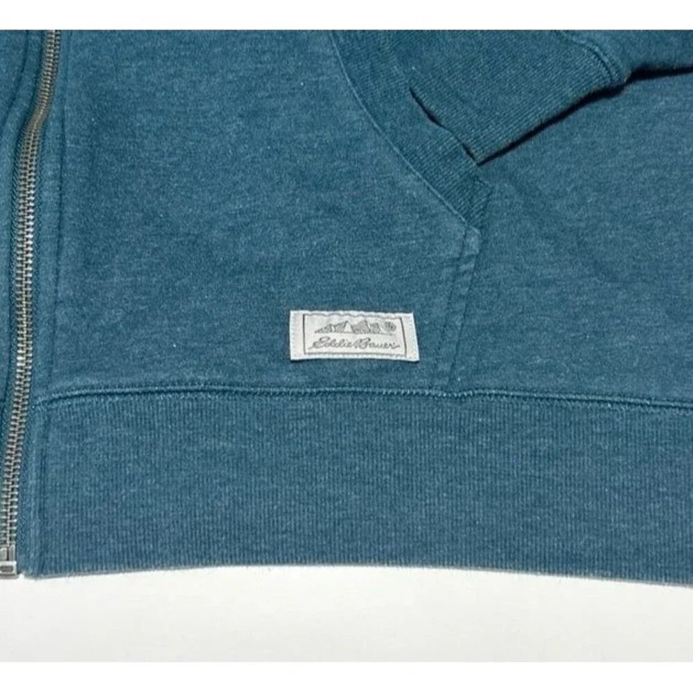 Eddie Bauer Men's XL Blue Heather Full-Zip Hoodie - Picture 3 of 7